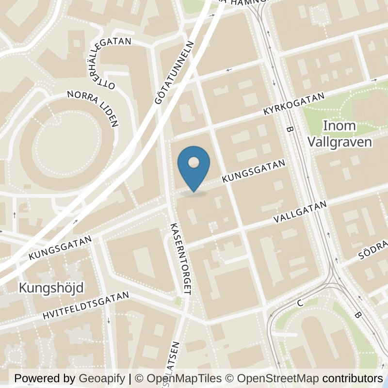 Map: location of Fitness24Seven Göteborg Kungsgatan Group in Göteborg