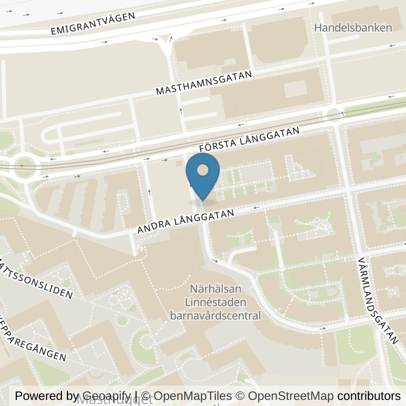 Map: location of Fitness24Seven Göteborg Masthugget in Göteborg