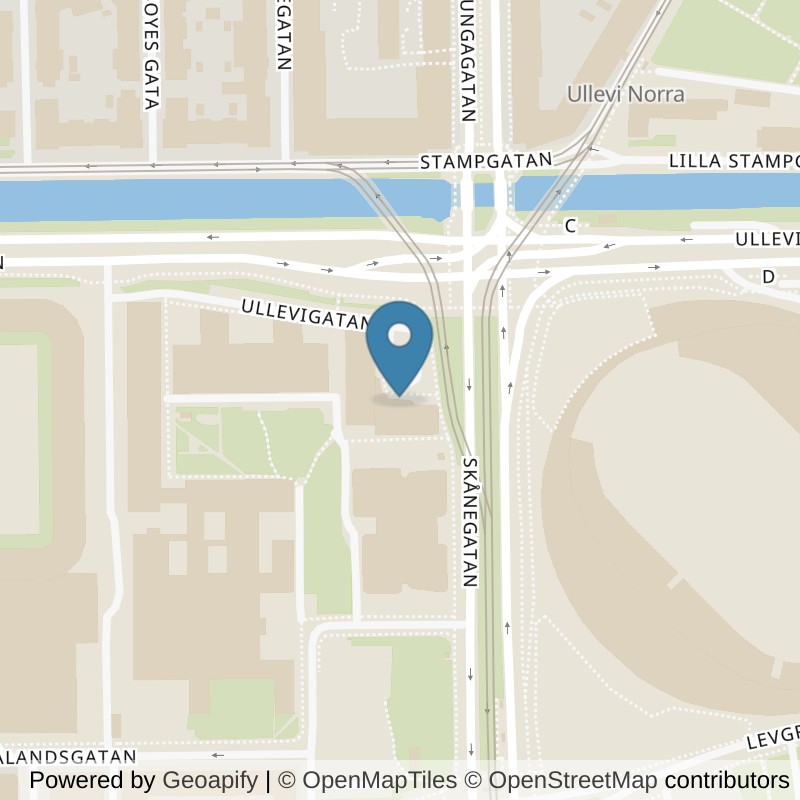 Map: location of Fitness24Seven Göteborg Ullevi Group in Göteborg