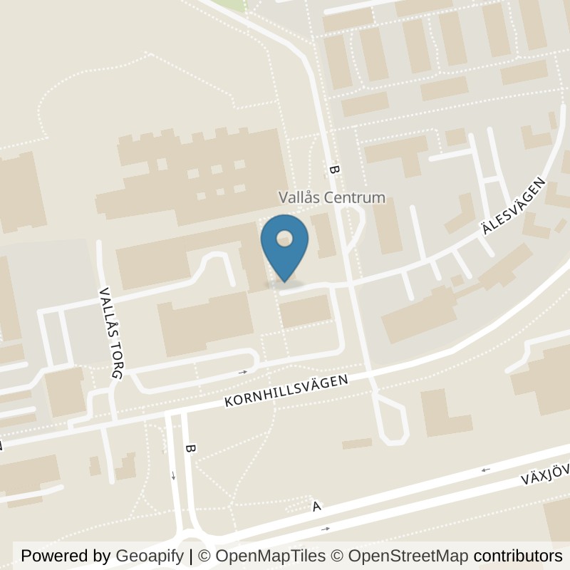 Map: location of Fitness24Seven Halmstad Vallås in Halmstad