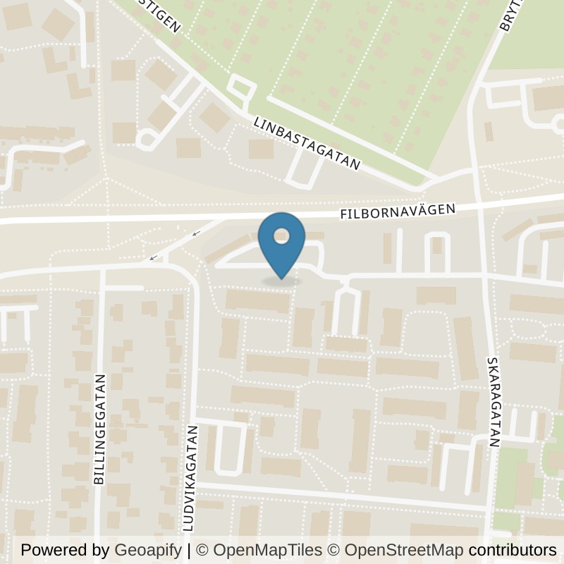 Map: location of Fitness24Seven Helsingborg Rosengården in Helsingborg