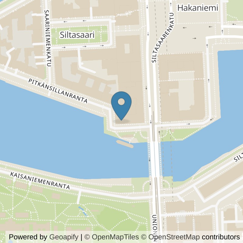 Map: location of Fitness24Seven Helsinki Hakaniemi in Helsingfors