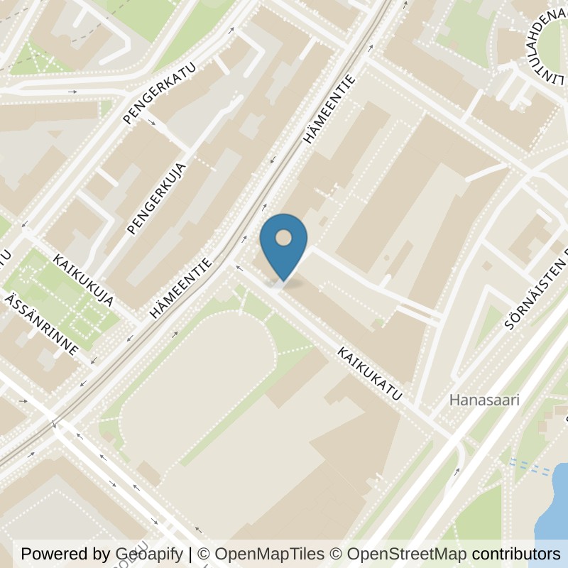 Map: location of Fitness24Seven Helsinki Kallio in Helsingfors