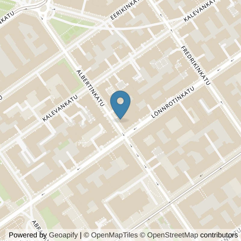 Map: location of Fitness24Seven Helsinki Punavuori in Helsingfors
