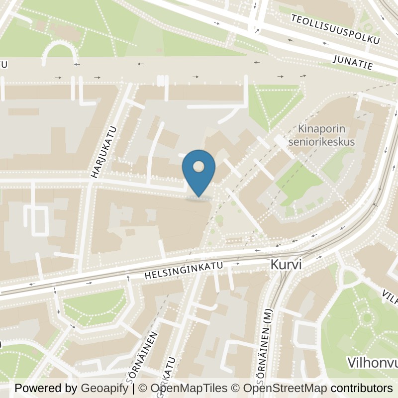 Map: location of Fitness24Seven Helsinki Sörnäinen in Helsingfors