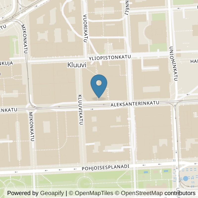Map: location of Fitness24Seven Helsinki Kluuvi in Helsinki
