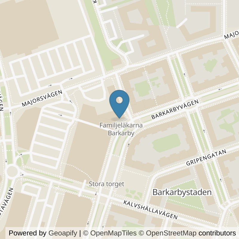 Map: location of Fitness24Seven Järfälla Barkarbystaden Group in Järfälla