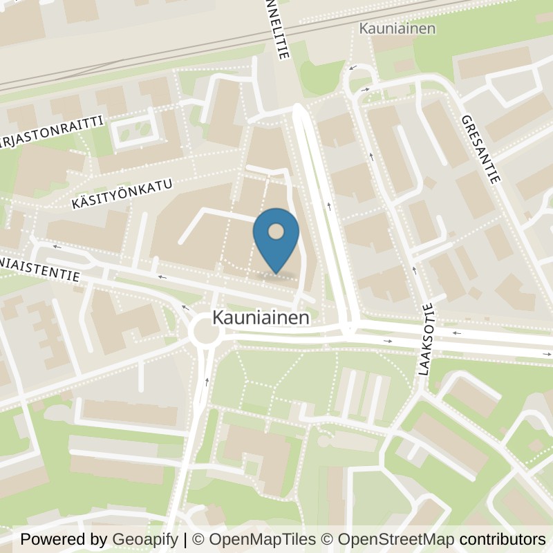 Map: location of Fitness24Seven Kauniainen Grani in Kauniainen