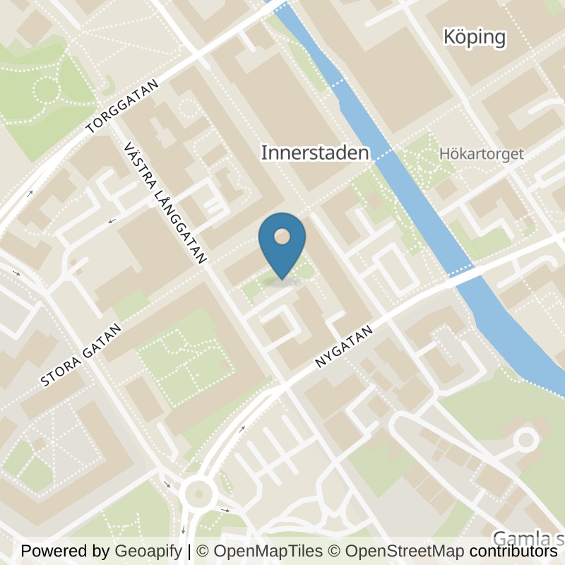 Map: location of Fitness24Seven Köping Centrum in Köping