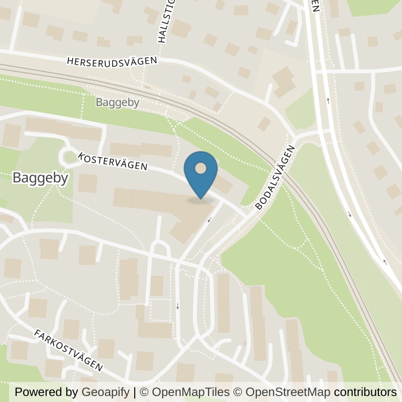 Map: location of Fitness24Seven Lidingö Baggeby in Lidingö