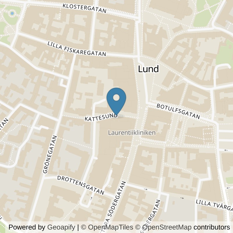 Map: location of Fitness24Seven Lund Centrum Group in Lund