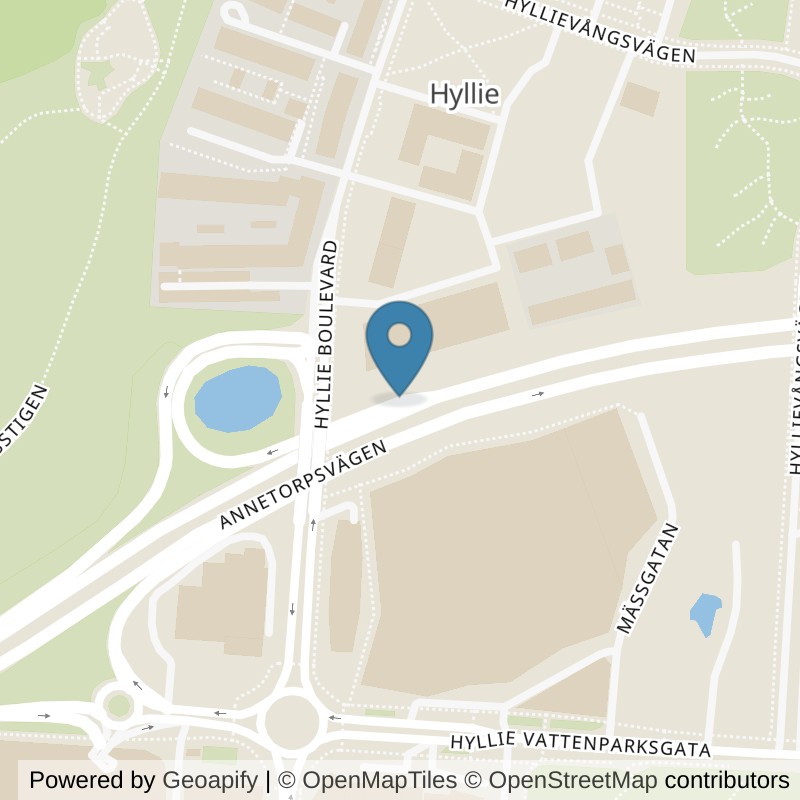 Map: location of Fitness24Seven Malmö Hyllie Group in Malmö