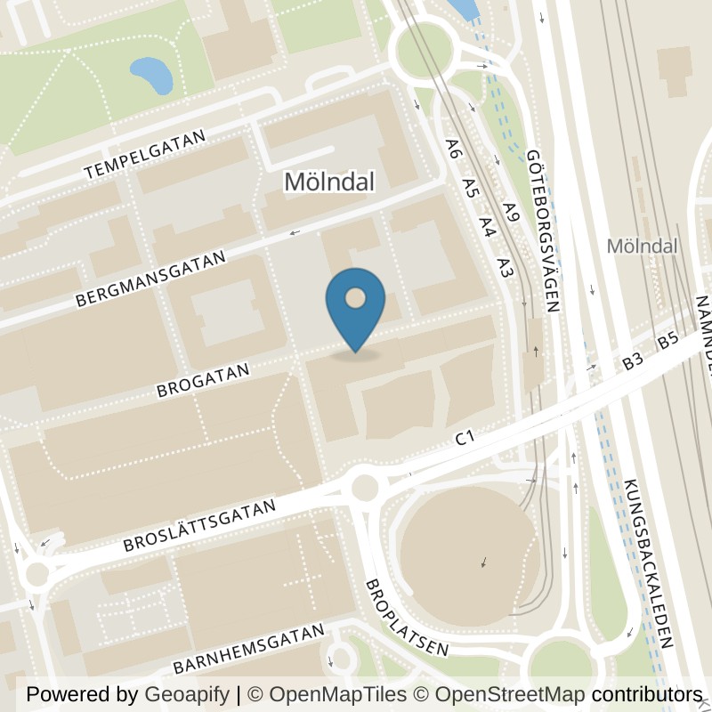 Map: location of Fitness24Seven Mölndal Centrum in Mölndal