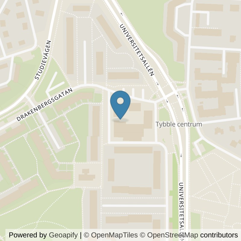 Map: location of Fitness24Seven Örebro Tybble in Örebro