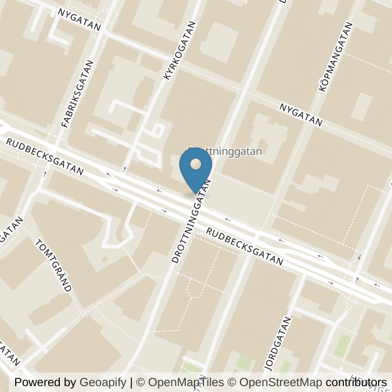 Map: location of Fitness24Seven Örebro Centrum in Örebro Nattingång: Rudbecksgatan 27