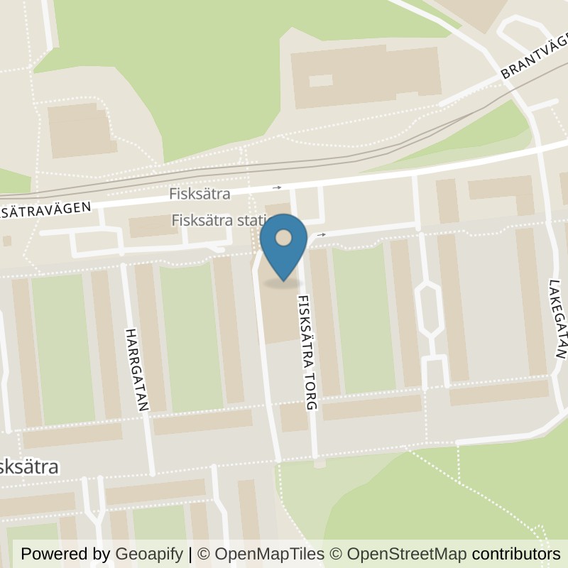 Map: location of Fitness24Seven Fisksätra Centrum in Saltsjöbaden
