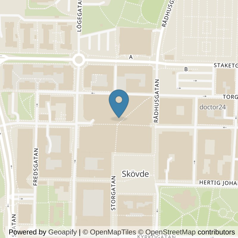 Map: location of Fitness24Seven Skövde Commerce Group in Skövde
