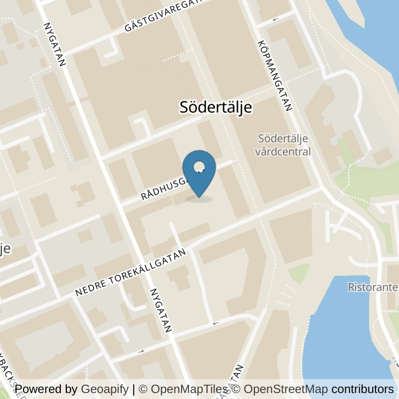 Map: location of Fitness24Seven Södertälje Centrum Group in Södertälje