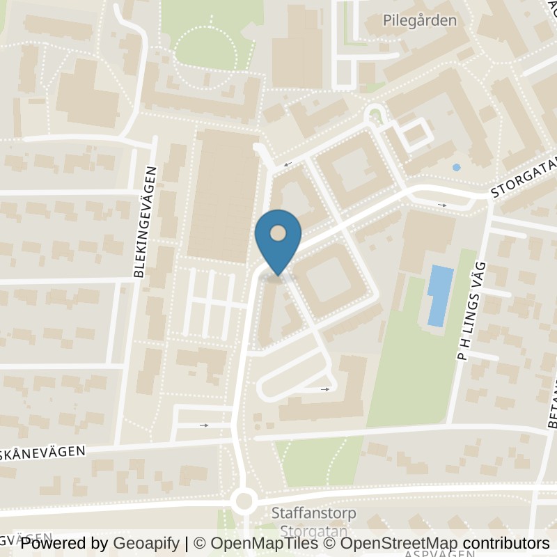 Map: location of Fitness24Seven Staffanstorp Centrum in Staffanstorp
