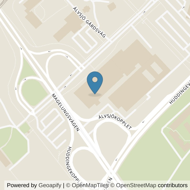 Map: location of Fitness24Seven Älvsjö Mässan Group in Stockholm