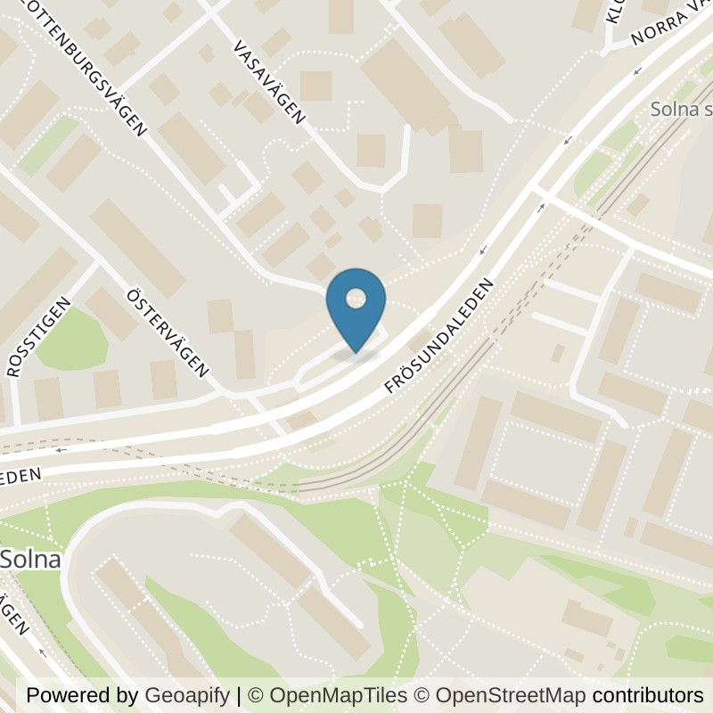 Map: location of Fitness24Seven Solna Råsunda Group in Stockholm