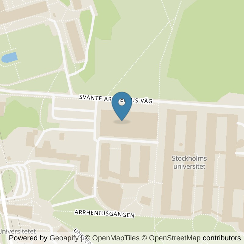 Map: location of Fitness24Seven Stockholm Frescati Sports Center in Stockholm