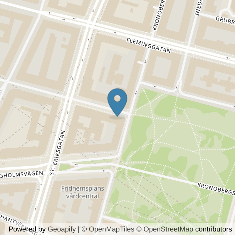 Map: location of Fitness24Seven Stockholm Fridhemsplan in Stockholm