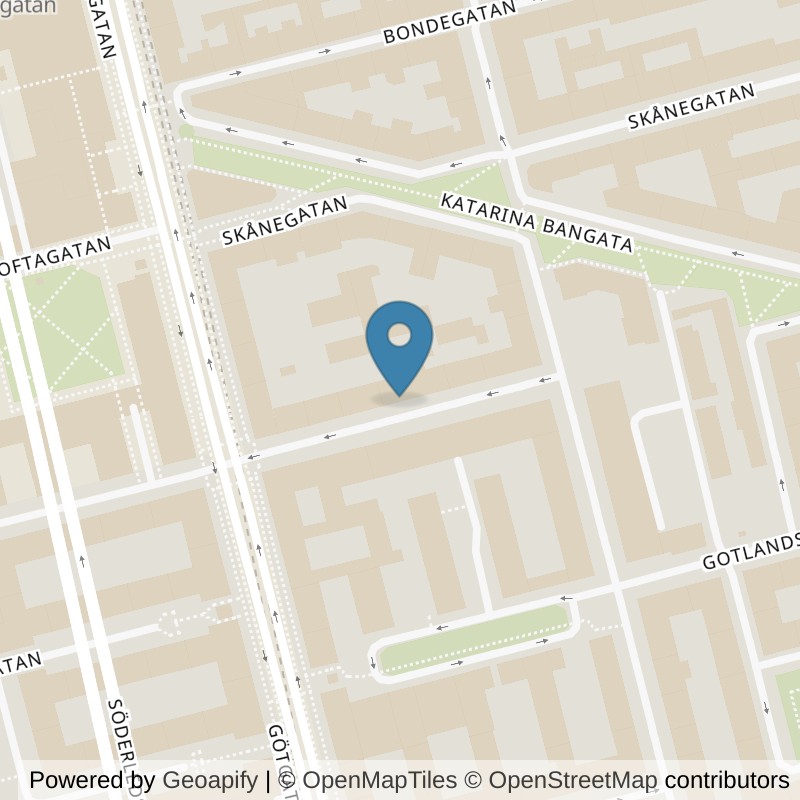 Map: location of Fitness24Seven Stockholm Skanstull Group in Stockholm