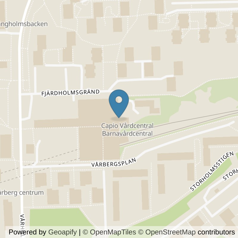 Map: location of Fitness24Seven Stockholm Vårberg C in Stockholm