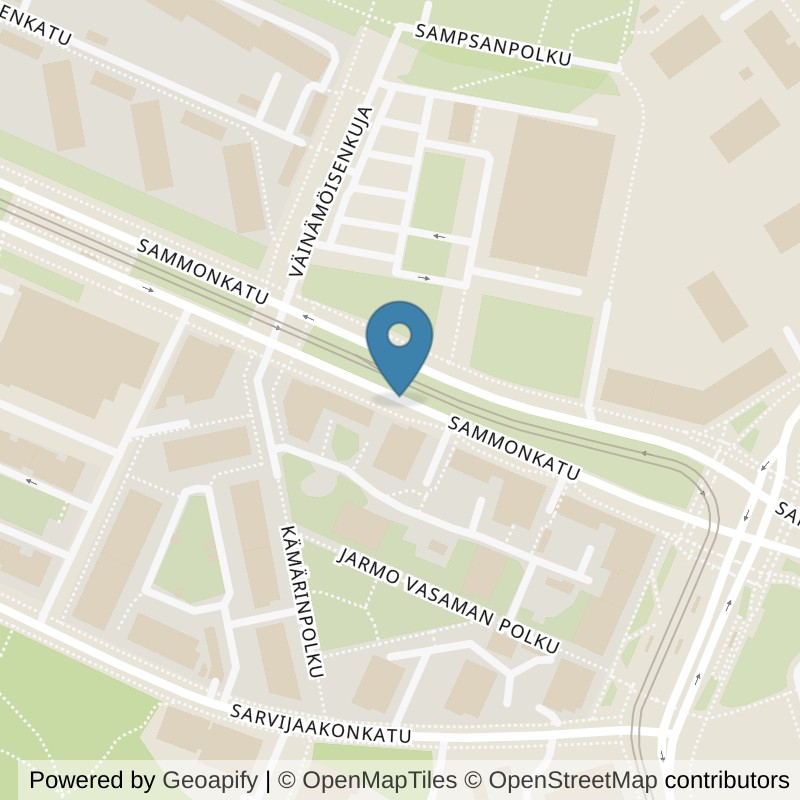 Map: location of Fitness24Seven Tampere Kaleva in Tampere