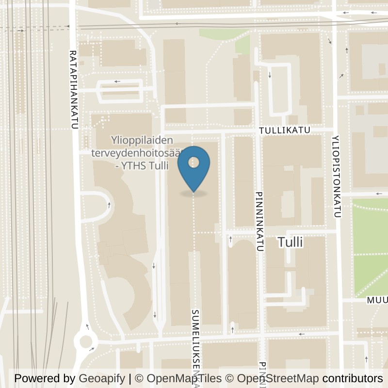 Map: location of Fitness24Seven Tampere Tullintori in Tampere