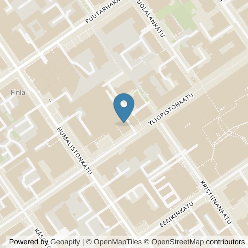 Map: location of Fitness24Seven Turku Kävelykatu in Turku