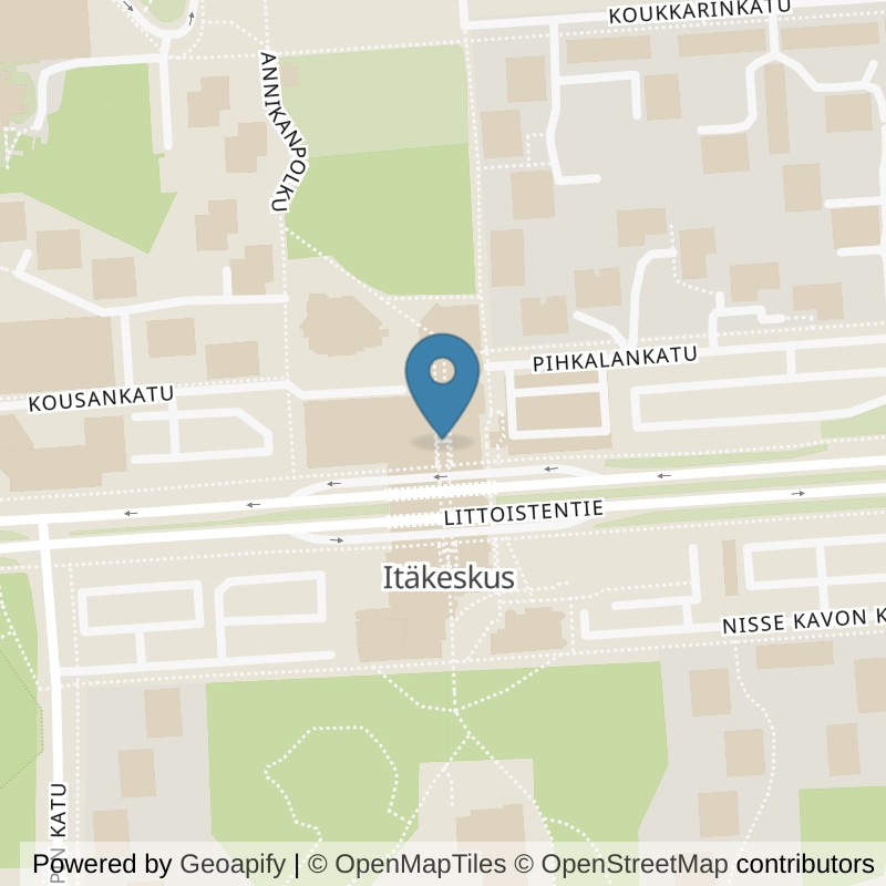Map: location of Fitness24Seven Turku Varissuo in Turku