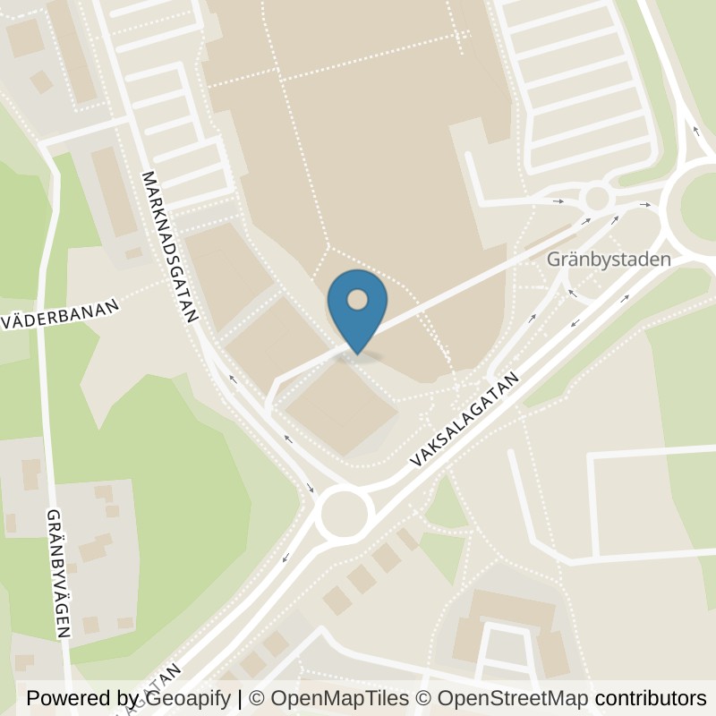 Map: location of Fitness24Seven Uppsala Gränbystaden in Uppsala
