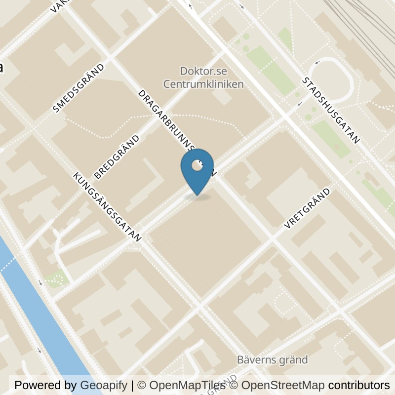 Map: location of Fitness24Seven Uppsala Group in Uppsala