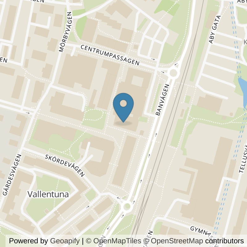 Map: location of Fitness24Seven Vallentuna Centrum in Vallentuna