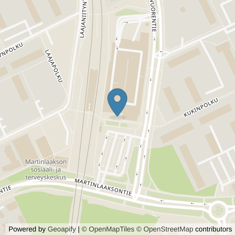 Map: location of Fitness24Seven Vantaa Martinlaakso in Vantaa