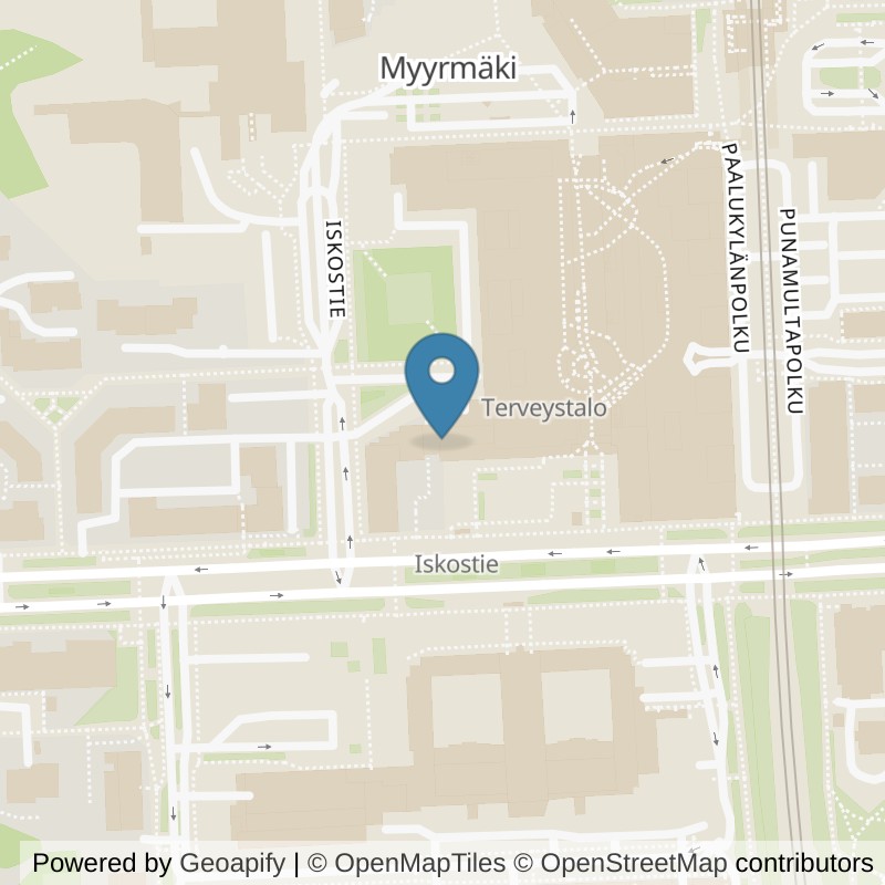 Map: location of Fitness24Seven Vantaa Myyrmanni in Vantaa