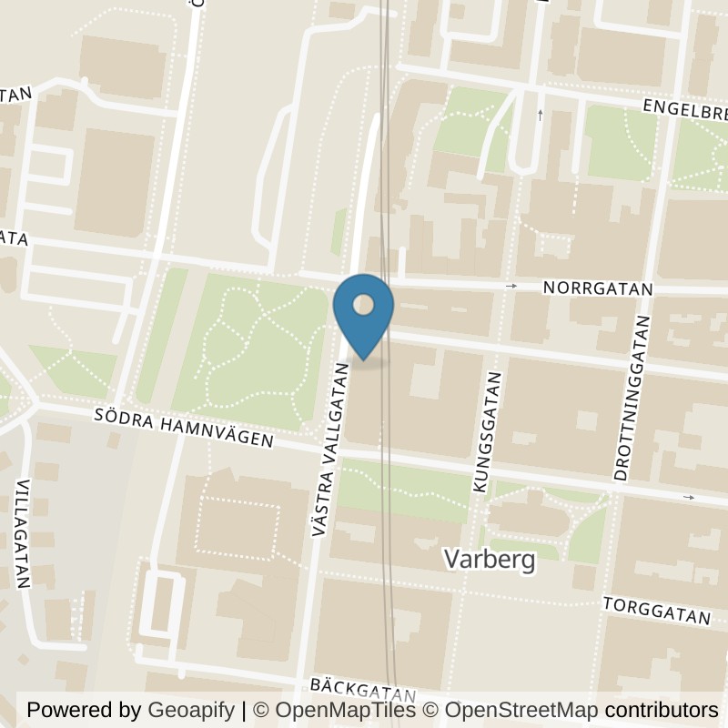 Map: location of Fitness24Seven Varberg Centrum in Varberg