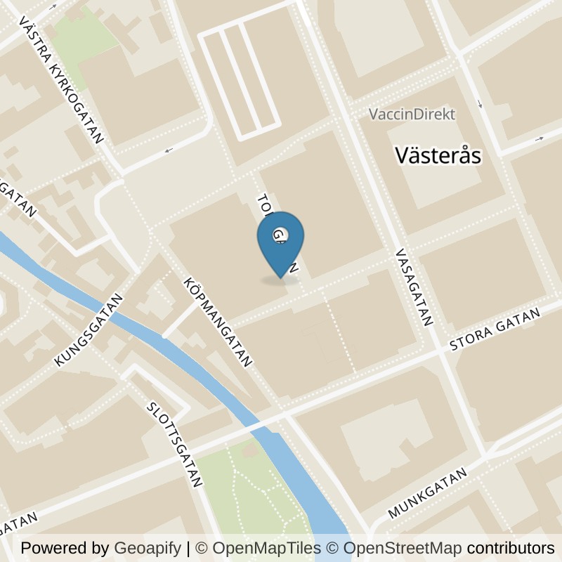 Map: location of Fitness24Seven Västerås Centrum Group in Västerås