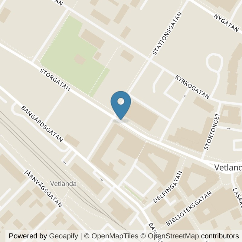 Map: location of Fitness24Seven Vetlanda Centrum in Vetlanda