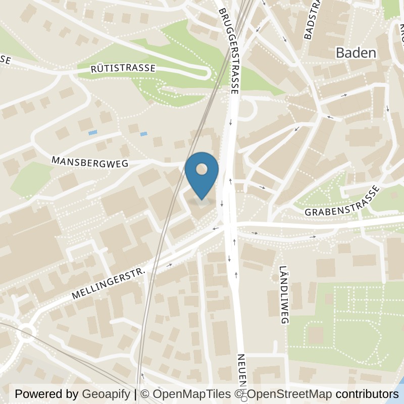 Map: location of Fitnesscenter Baden in Baden
