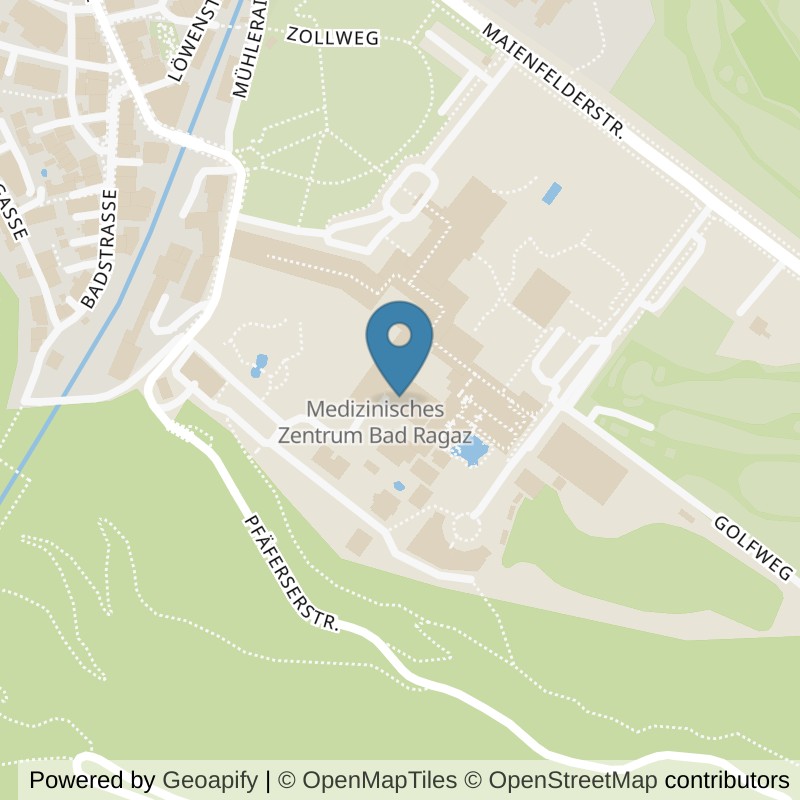 Map: location of Fitnesscenter BENEFIT in Bad Ragaz