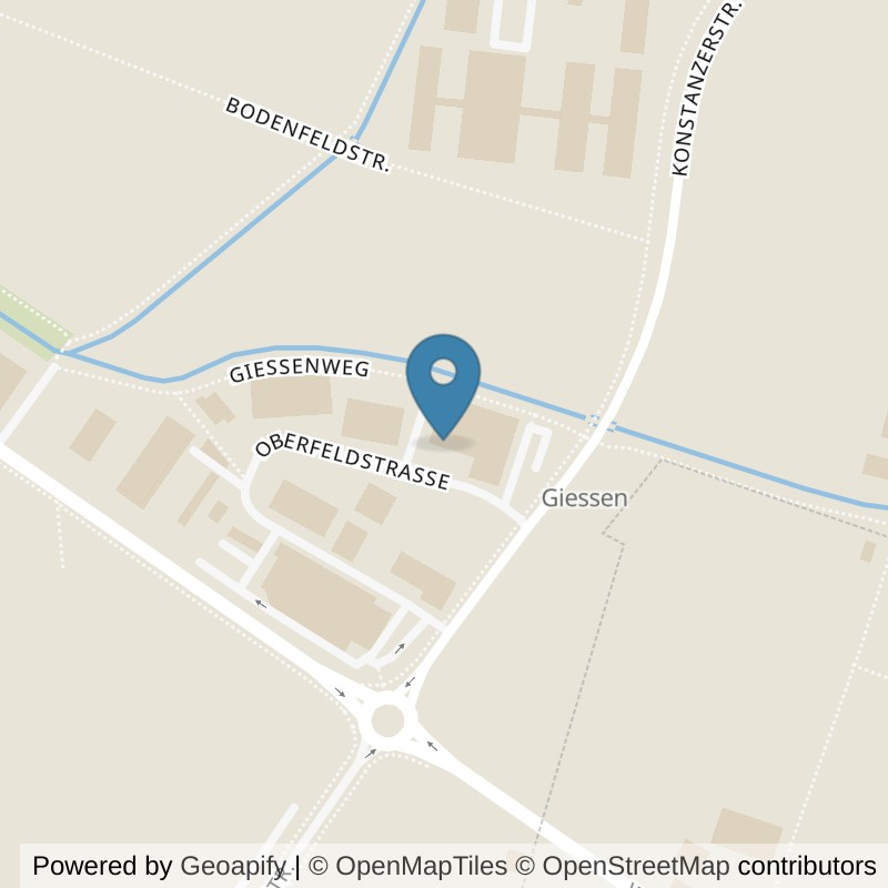 Map: location of Fitnesscenter Giessen Weinfelden in Weinfelden
