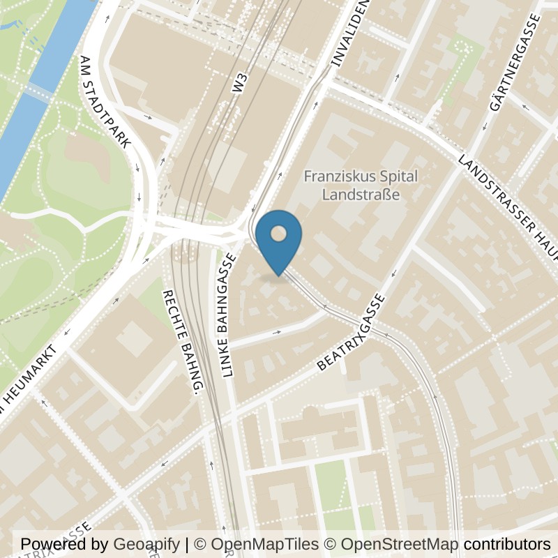 Map: location of Fitnessclub Heimlich in Wien