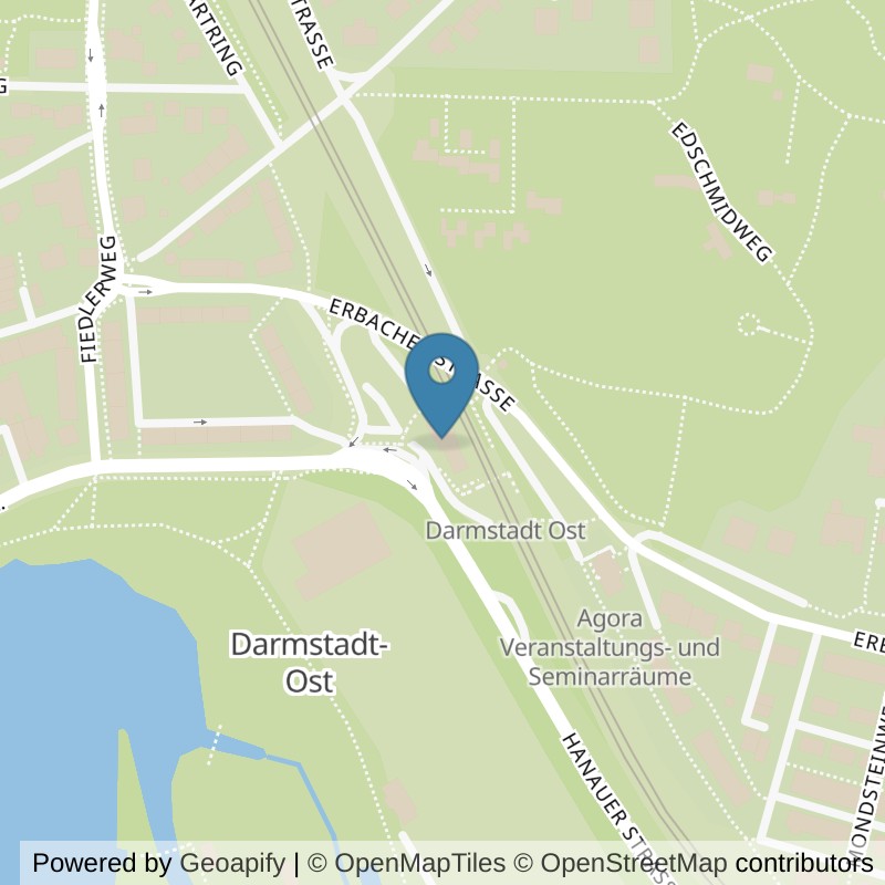 Map: location of Fitness First Darmstadt Ostbahnhof in Darmstadt