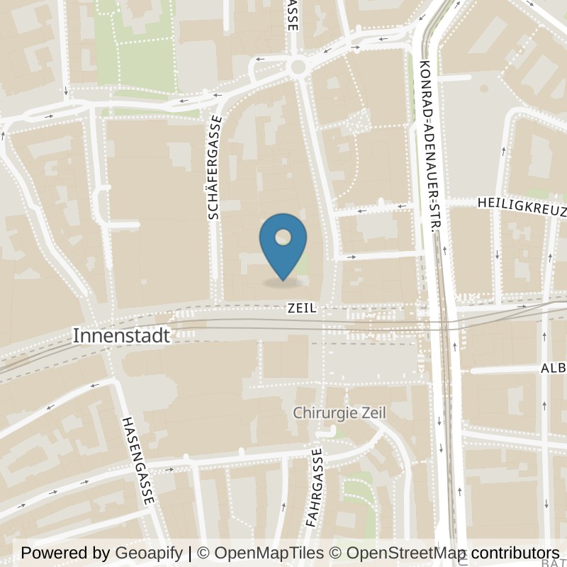 Map: location of Fitness First Frankfurt Konstablerwache-Zeil in Frankfurt am Main