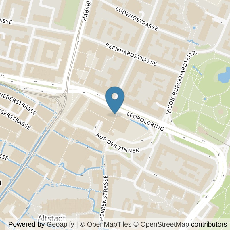 Map: location of Fitness First Freiburg in Freiburg