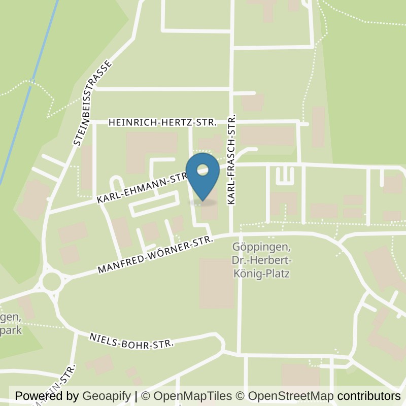 Map: location of Fitness First Göppingen - Stauferpark in Göppingen
