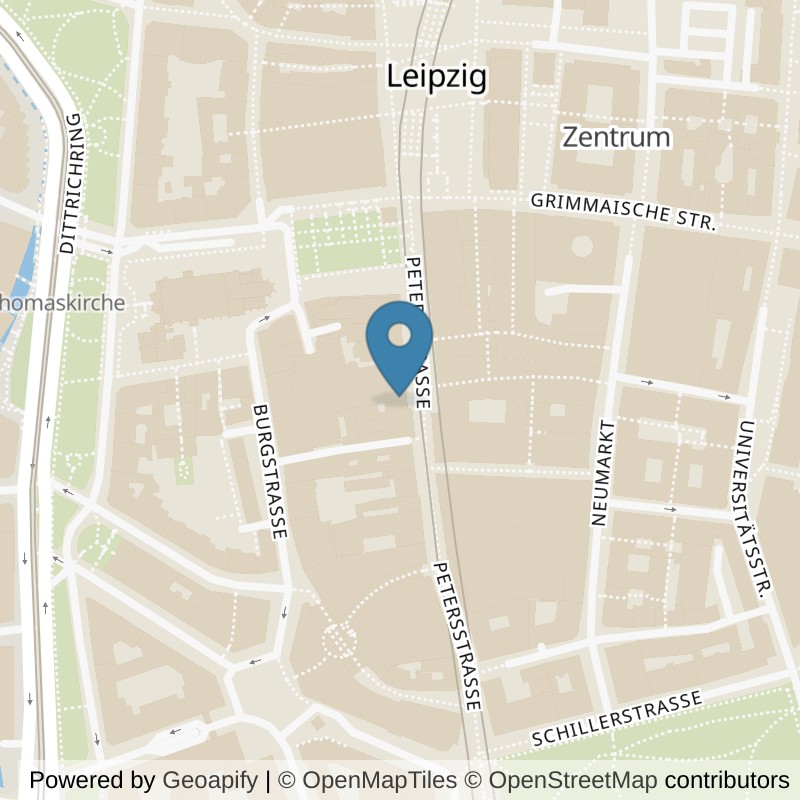 Map: location of Fitness First Leipzig Thomaskirche in Leipzig